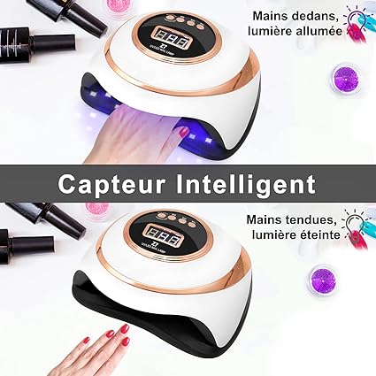 Lampe de Séchage des Ongles Professionnelle – LED UV pour Vernis & Gel