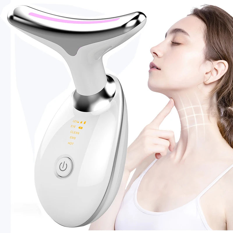 Masseur Cou & Visage à Micro-courant – Raffermissant & Anti-Âge